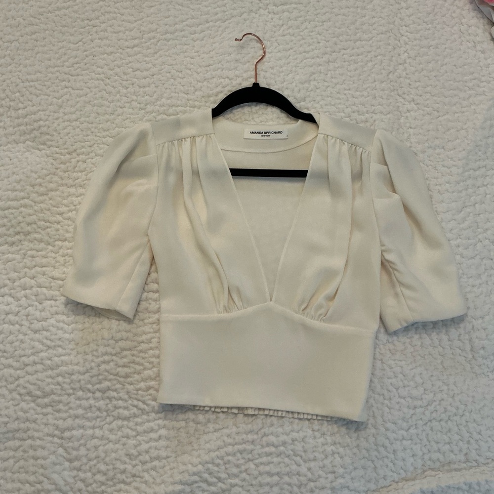 Amanda Uprichard Women’s White Blouse Top- Size P